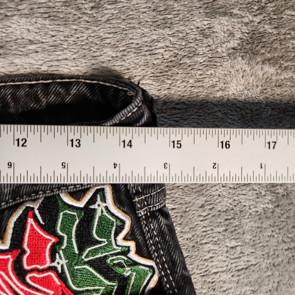 Ninth Hall Ambush Jeans Mens 28 Black Excellent Embroidered Eagle Snake Graffiti - Picture 3 of 14